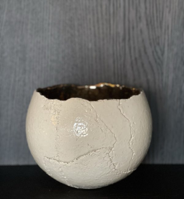 Bolivia Egg Ivoor/Goud Small - Afbeelding 3