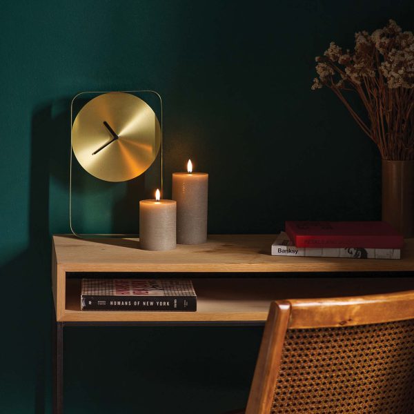 Rustiek led kaars medium brown - Afbeelding 2