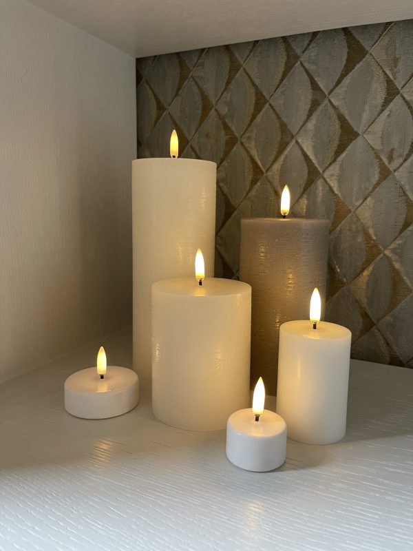 Rustiek led kaars medium brown - Afbeelding 3