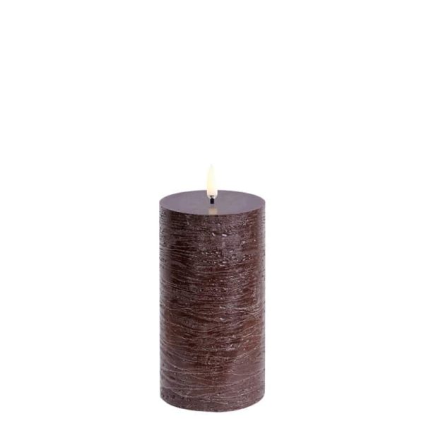 Rustiek led kaars medium brown