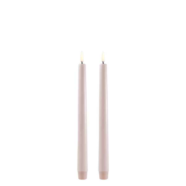 Dinerkaarsen set van 2 Beige