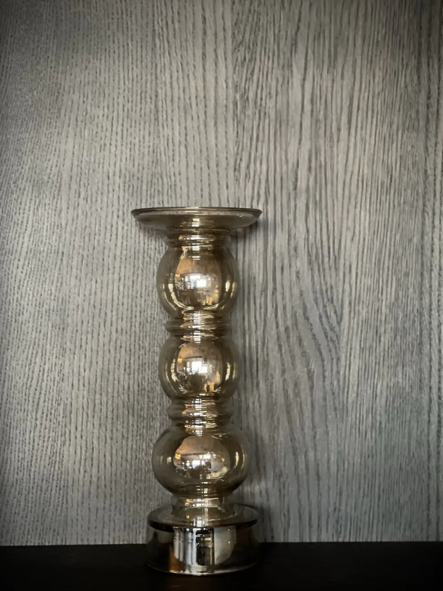 Glazen kandelaar Oyster 3 bollen