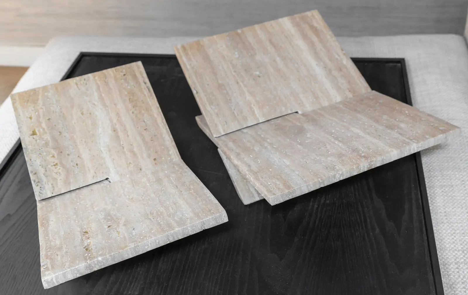 Travertine boekenstandaard Small