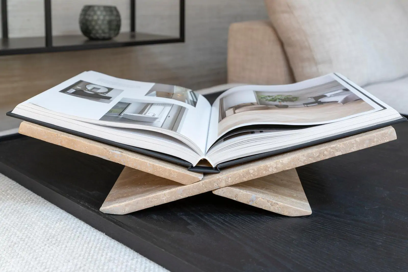 Travertine boekenstandaard Small - Afbeelding 2