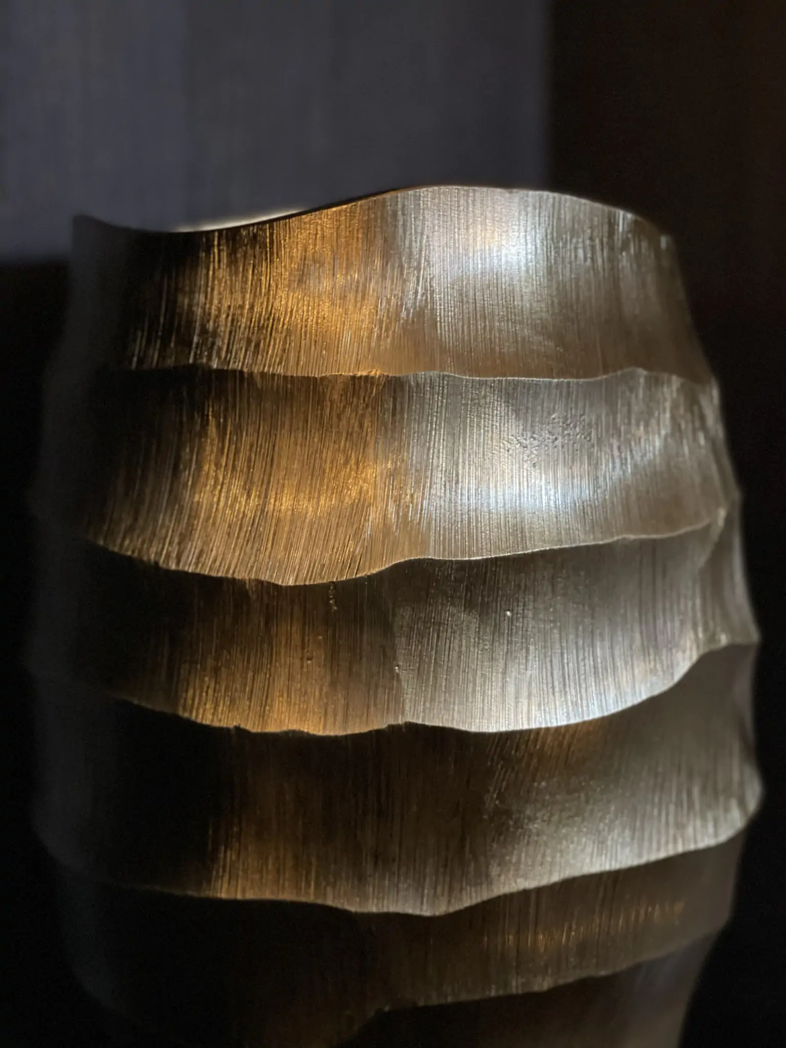 Vaas bamboe Goud Medium - Afbeelding 3