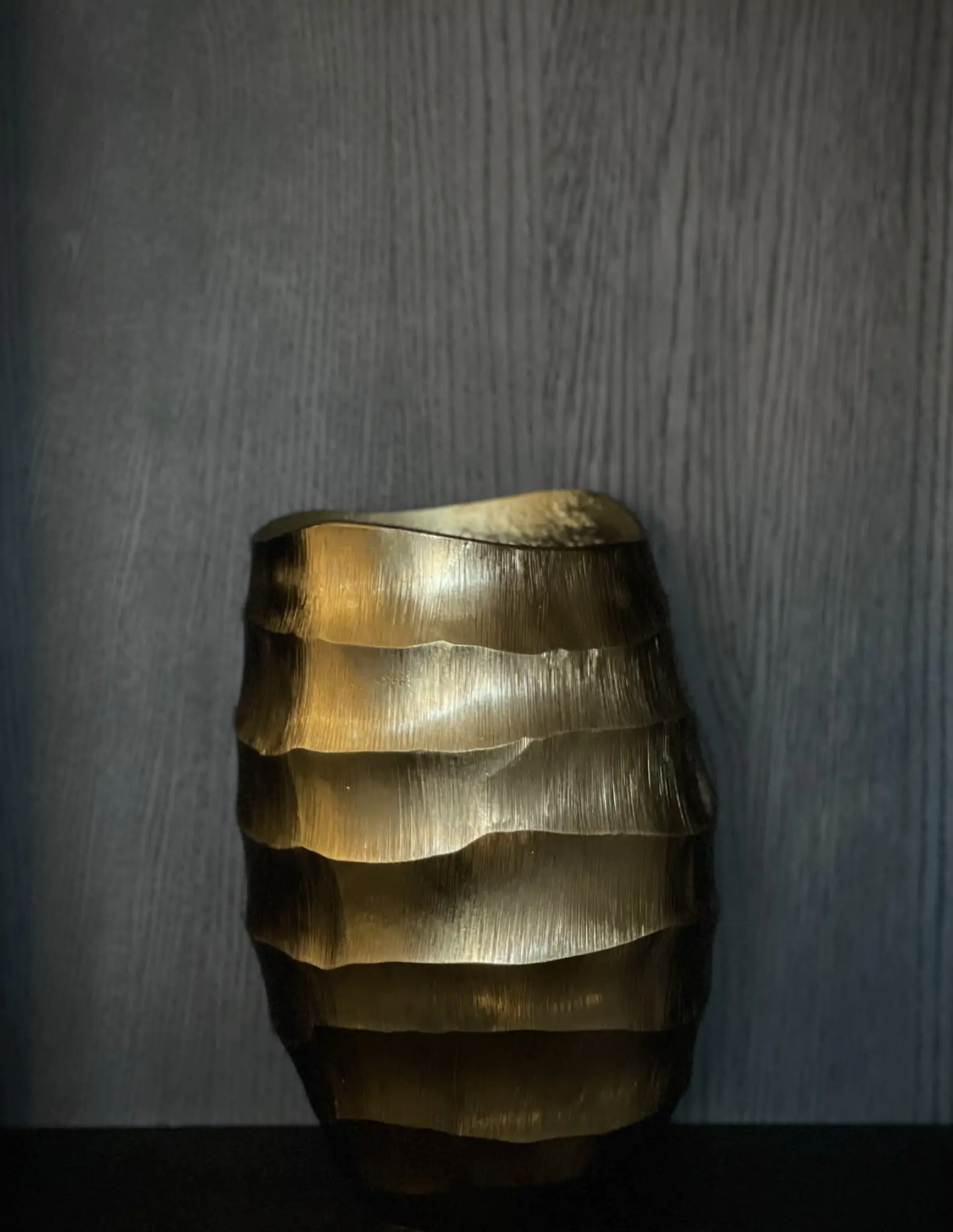 Vaas bamboe Goud Medium