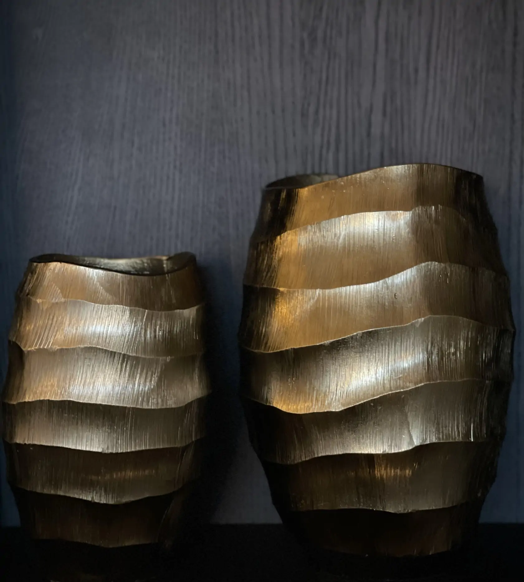 Vaas bamboe Goud Medium - Afbeelding 2