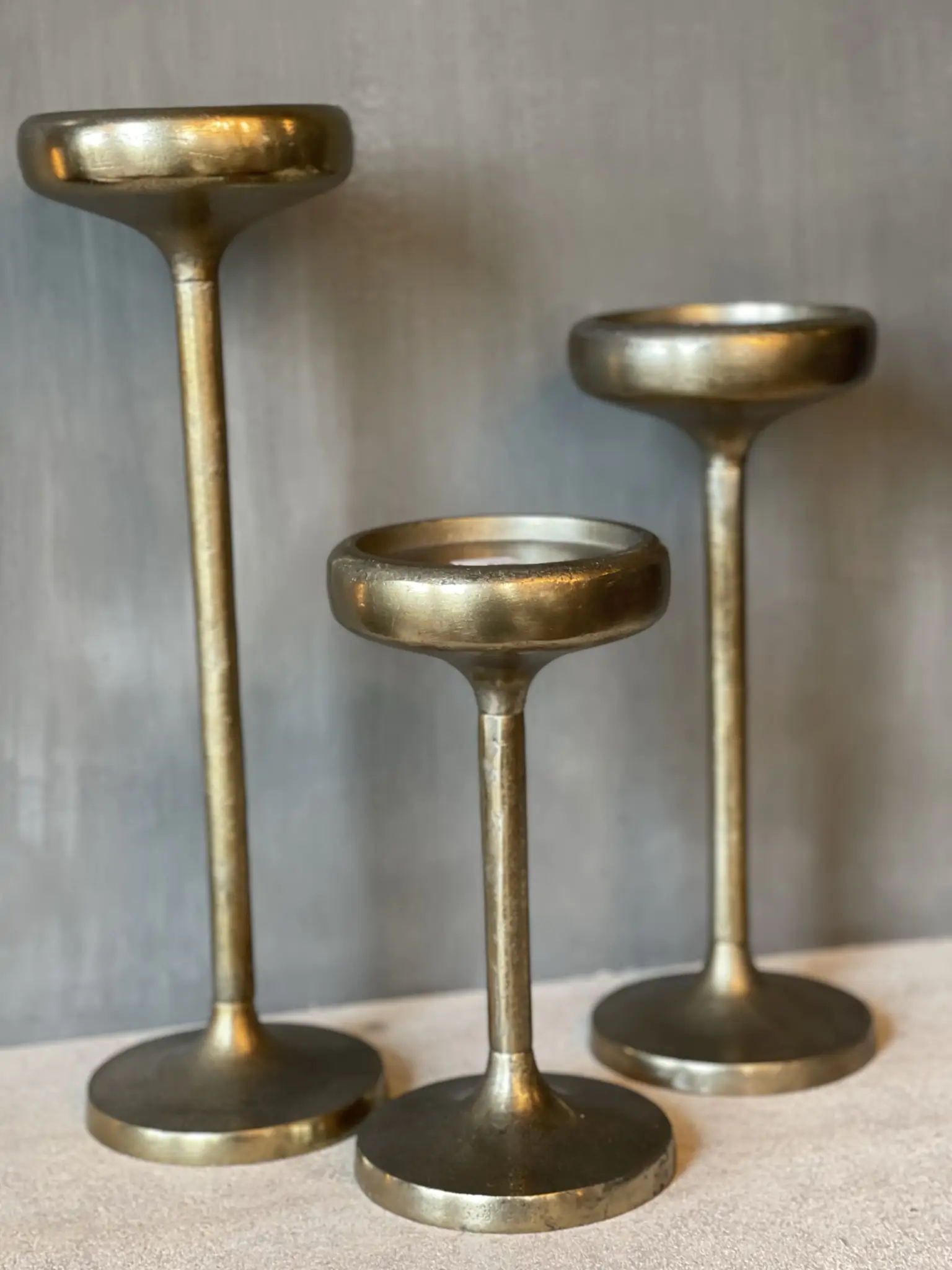 Kandelaar Antique gold Large - Afbeelding 4