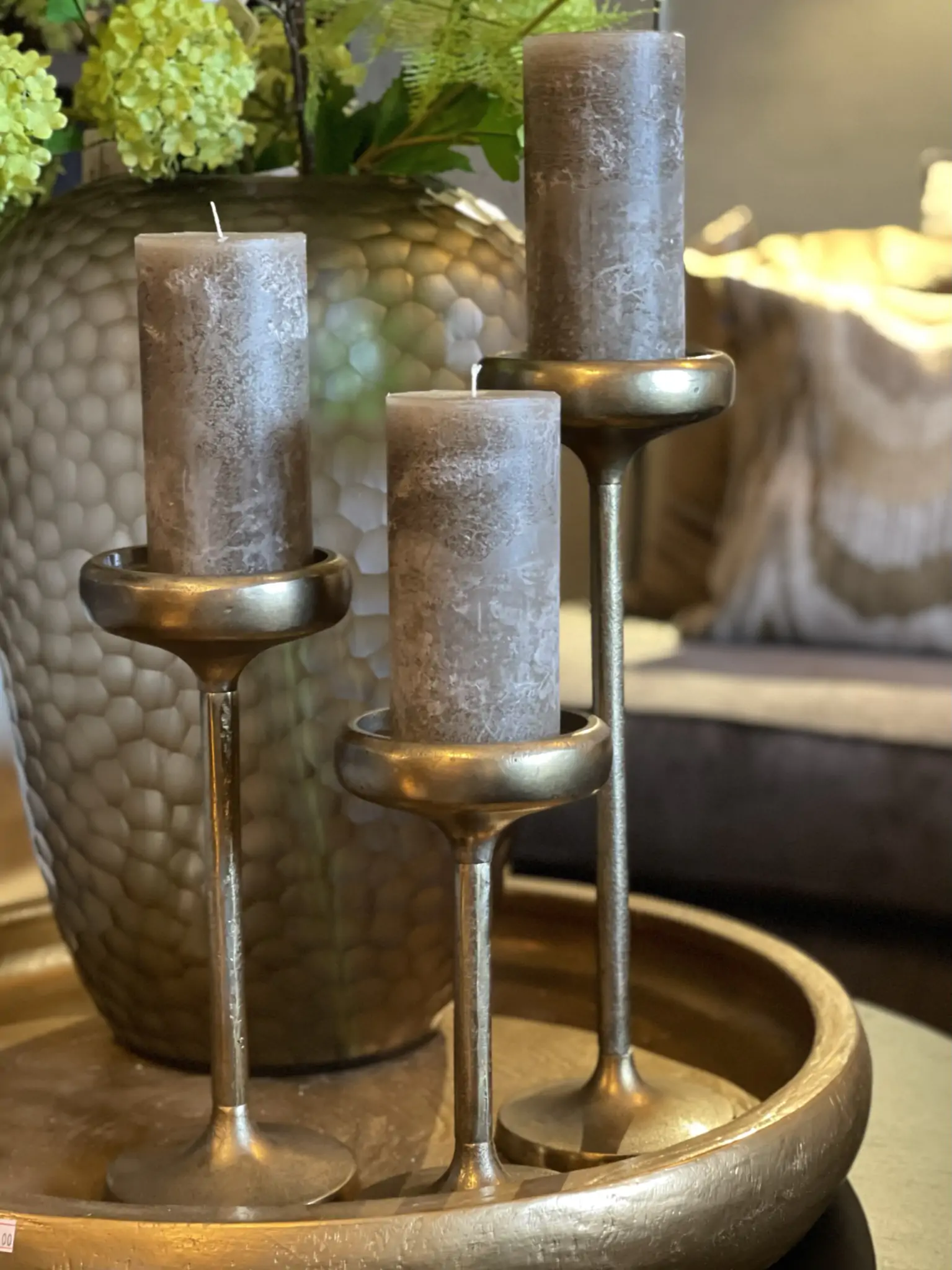 Kandelaar Antique gold Large - Afbeelding 2