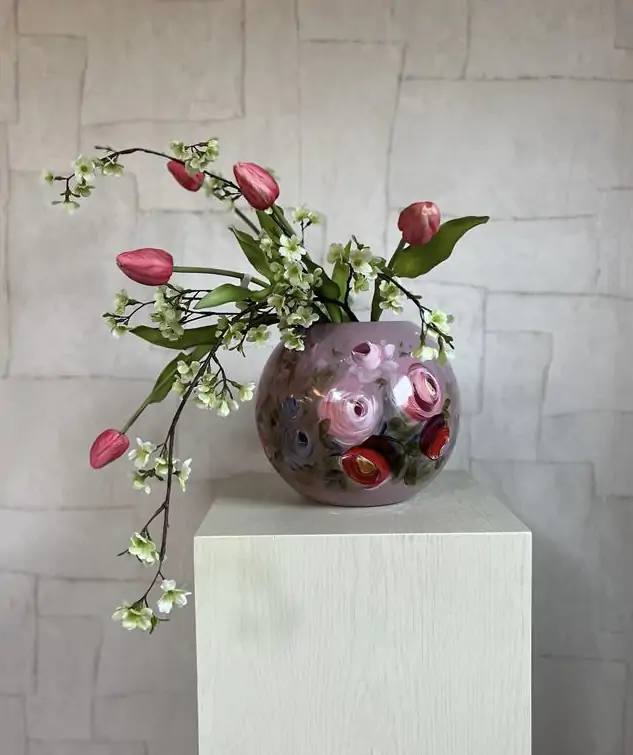 Bolvase Fridio Roses 25 - Afbeelding 4