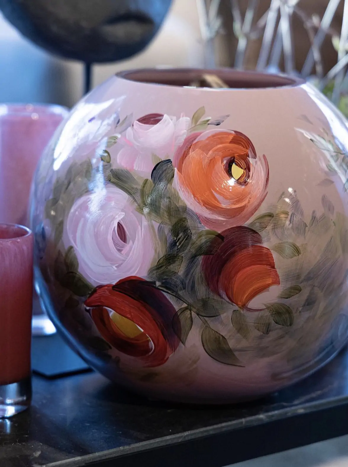 Bolvase Fridio Roses 25 - Afbeelding 2