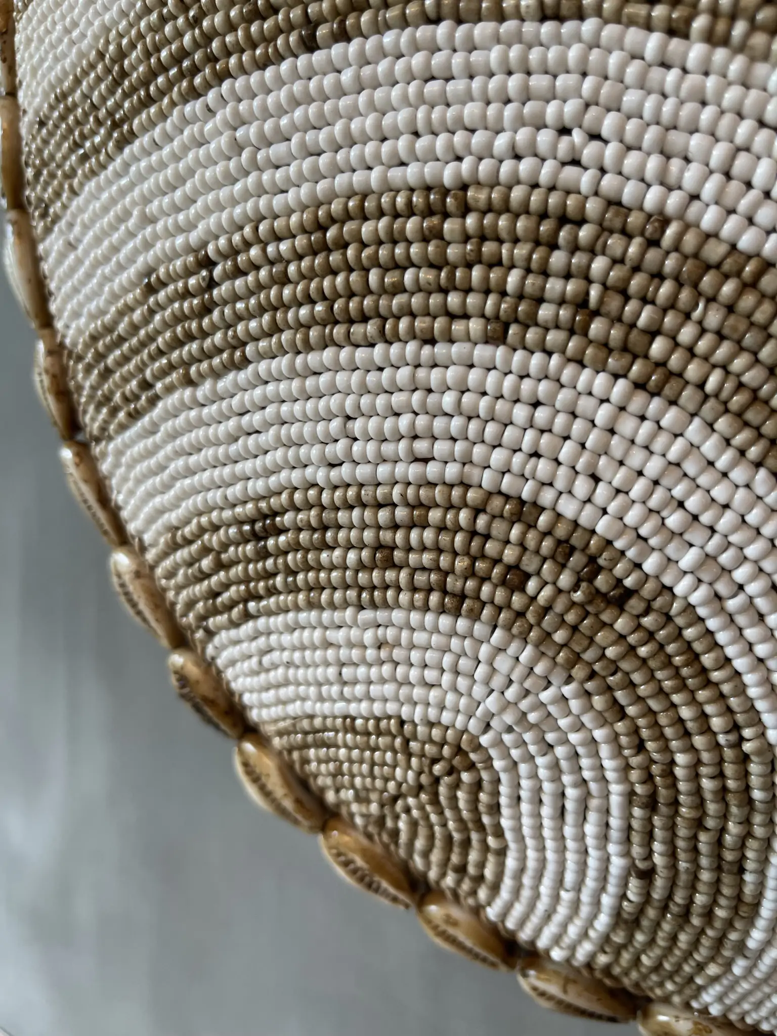 Ornament Stripe white/beige beads - Afbeelding 3