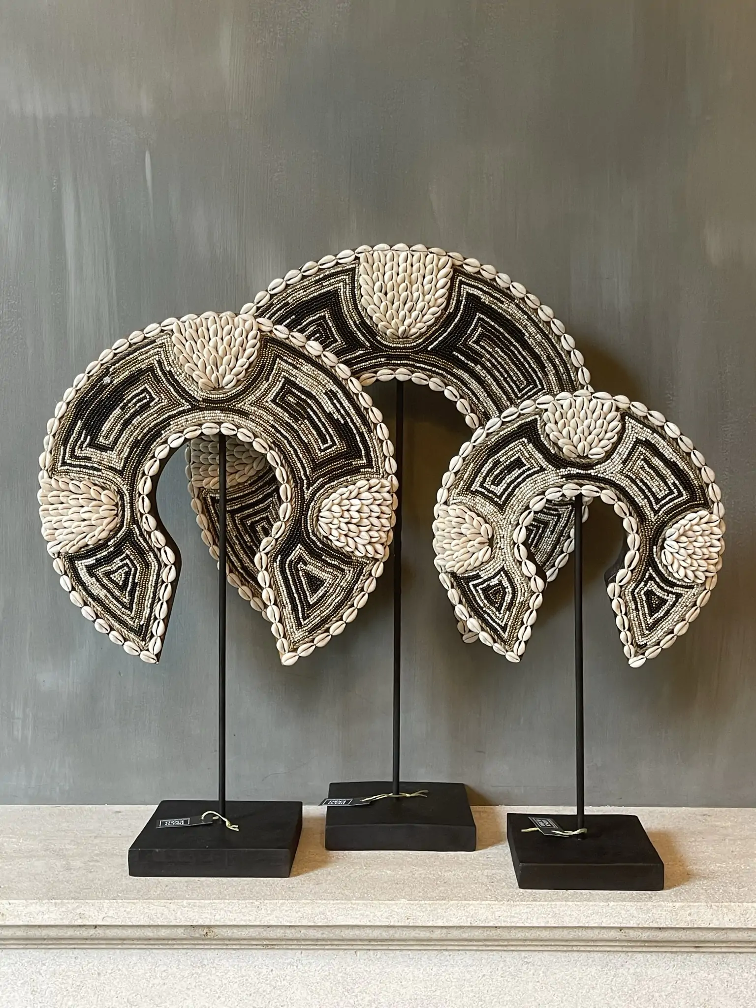 Ornament necklace black/gold/sand - Afbeelding 4