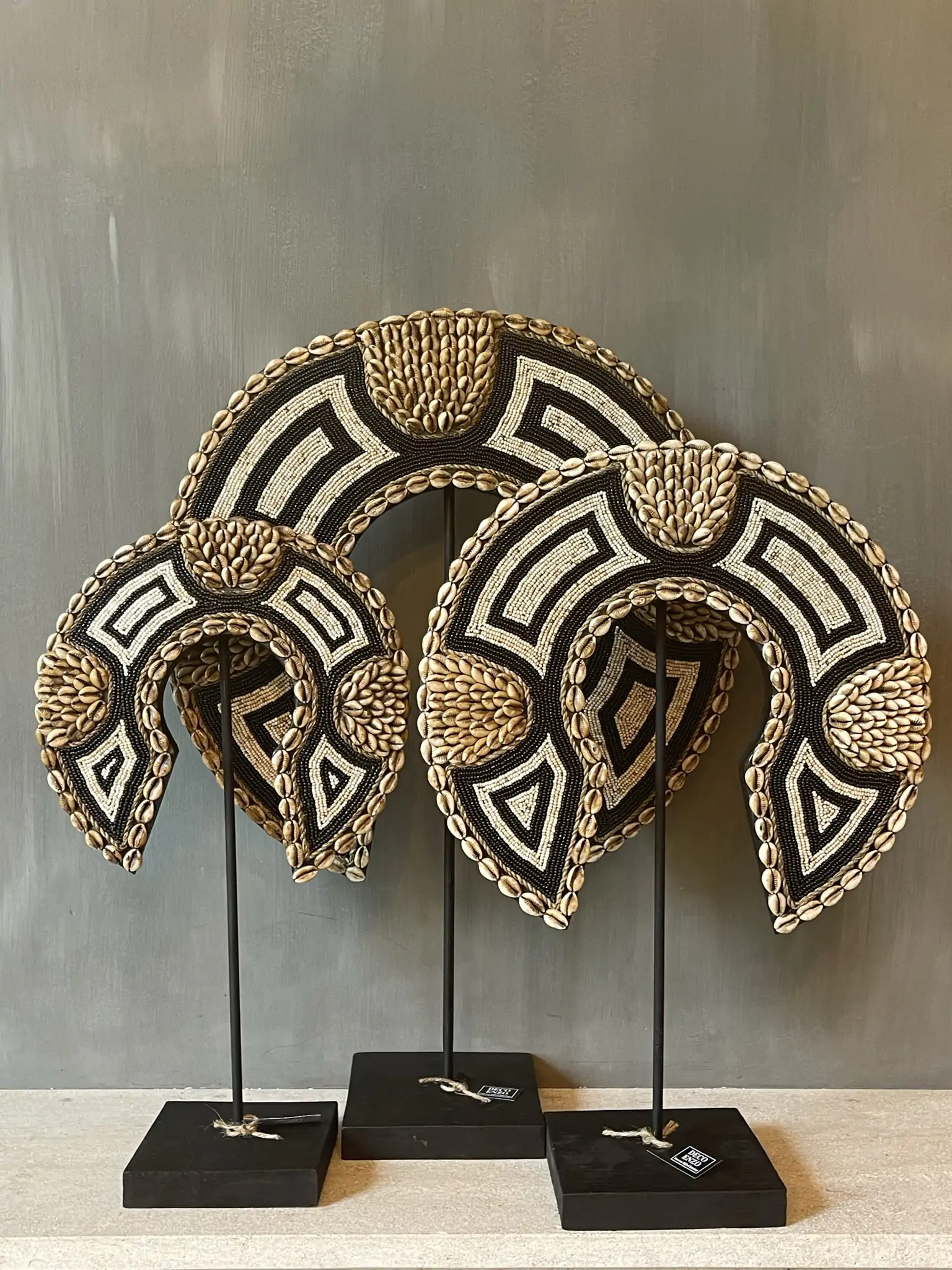 Ornament necklace black/beige - Afbeelding 3