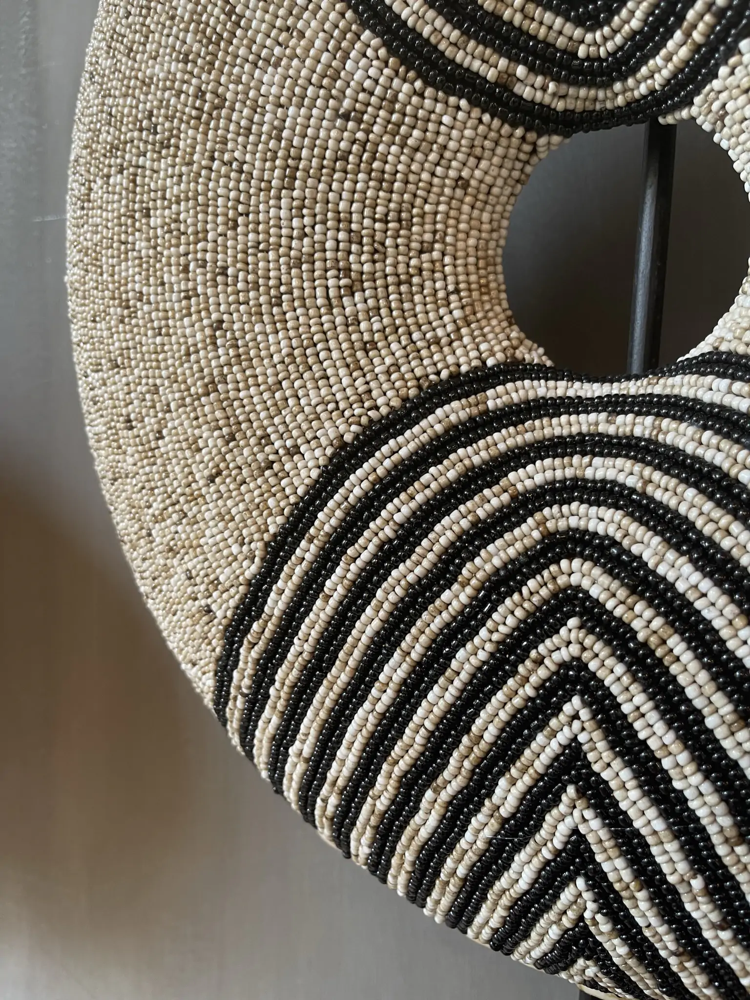 Ornament donut black/beige wave - Afbeelding 4