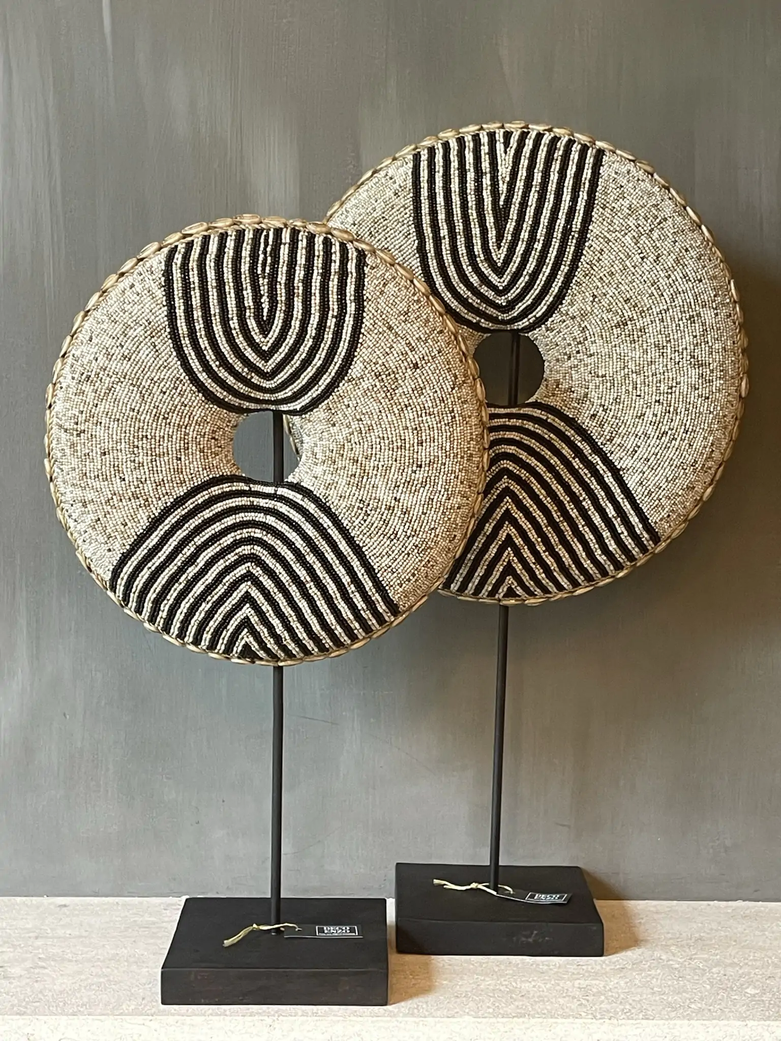 Ornament donut black/beige wave - Afbeelding 3