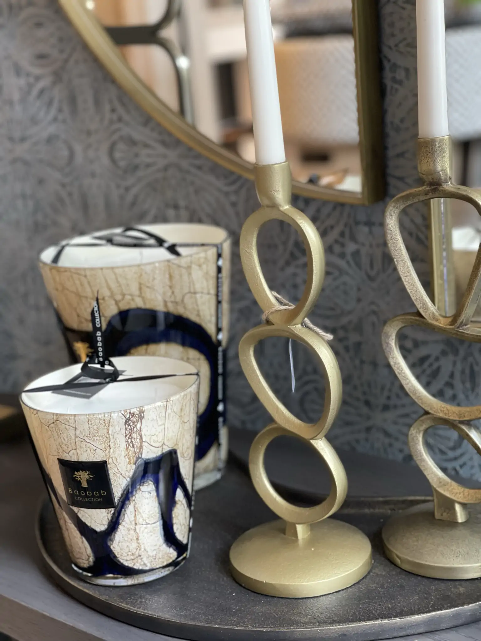 Baobab kaars stones lazuli - Afbeelding 2