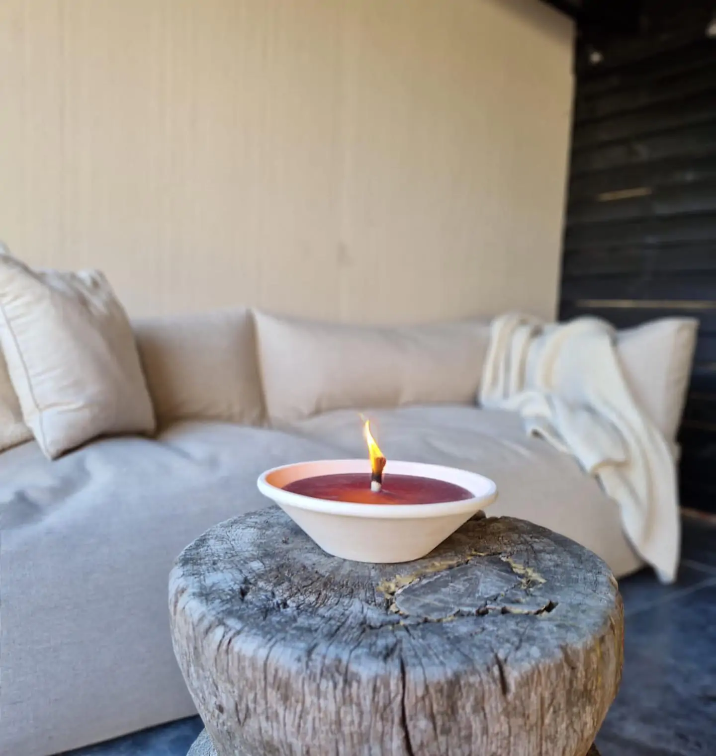 Terracotta schaal wit - Afbeelding 2