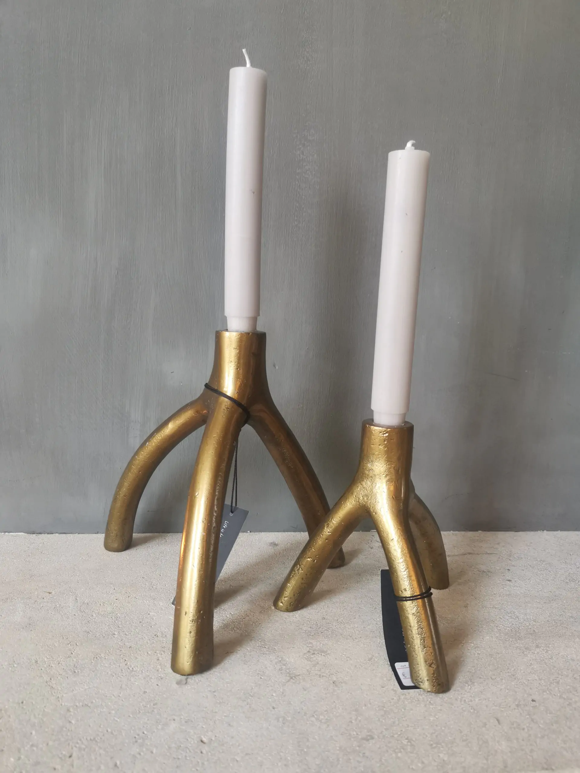 Kandelaar Tripot Antique Gold L