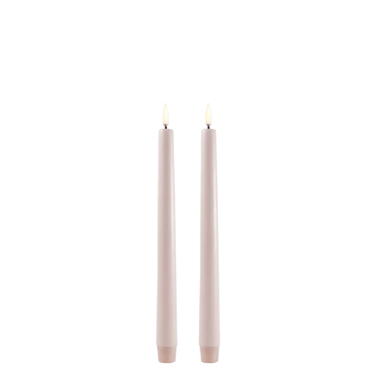 Dinerkaarsen set van 2 Beige